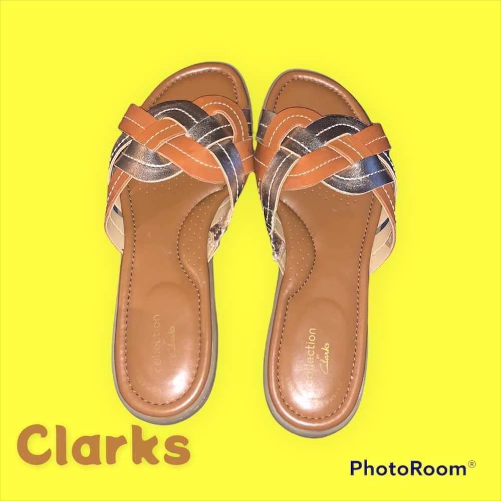 Clarks slides 8m women shoes worn twice